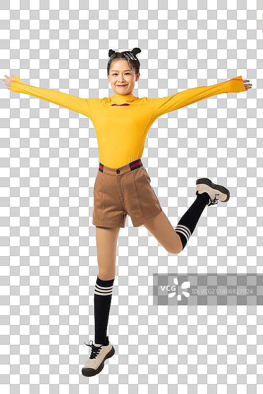 充满活力的年轻女孩图片素材