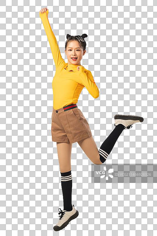 充满活力的年轻女孩图片素材