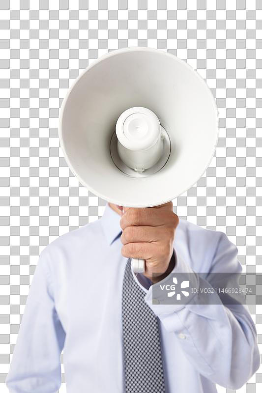 商务男士拿着话筒图片素材