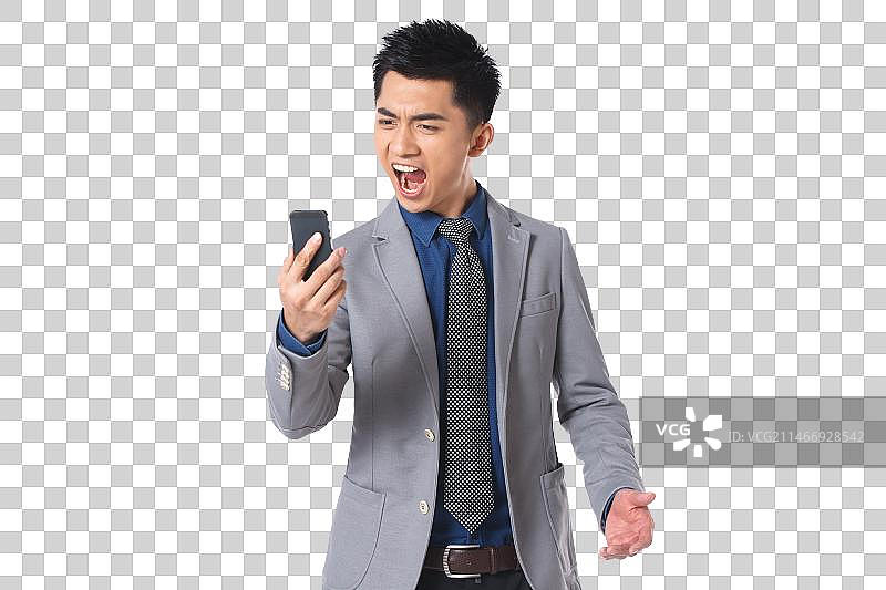 商务男士拿着手机图片素材