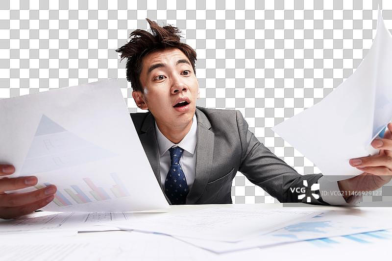 筋疲力尽的商务青年男人图片素材