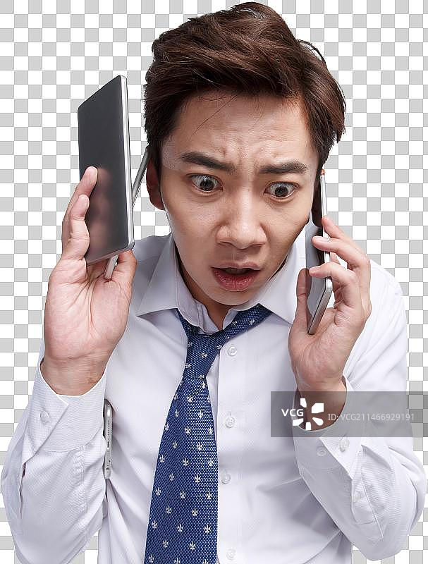 商务青年男人打电话图片素材