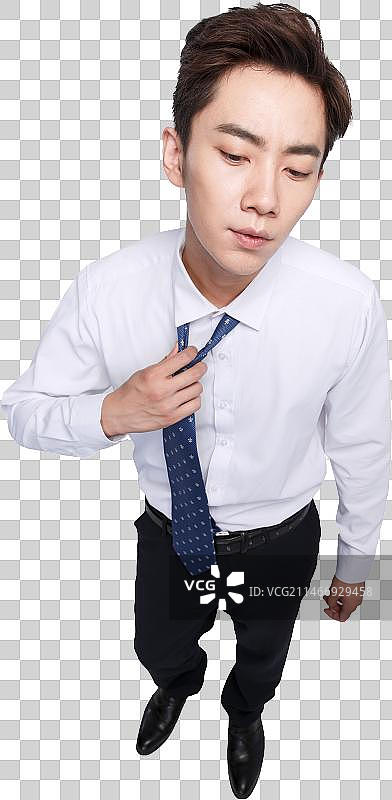 筋疲力尽的商务青年男人图片素材