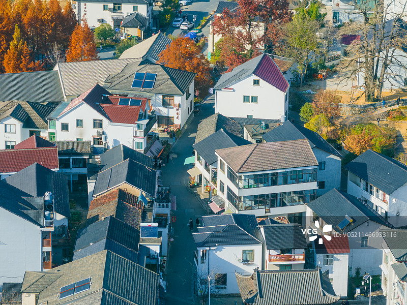 杭州市临安区指南村秋色图片素材
