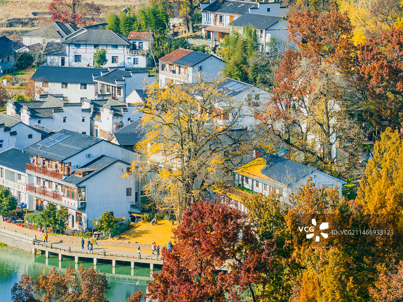 杭州市临安区指南村秋色图片素材