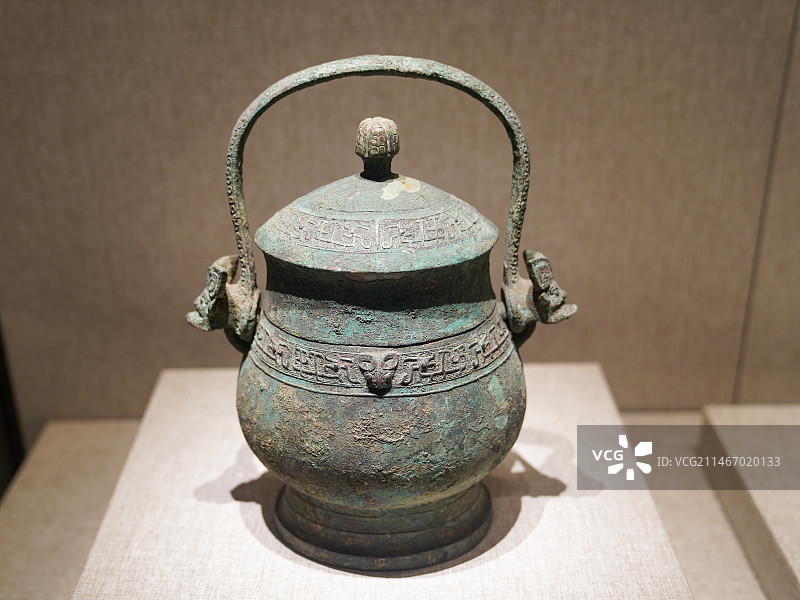 郑州市 河南省博物院 西周 “父辛”铜卣（酒器）图片素材