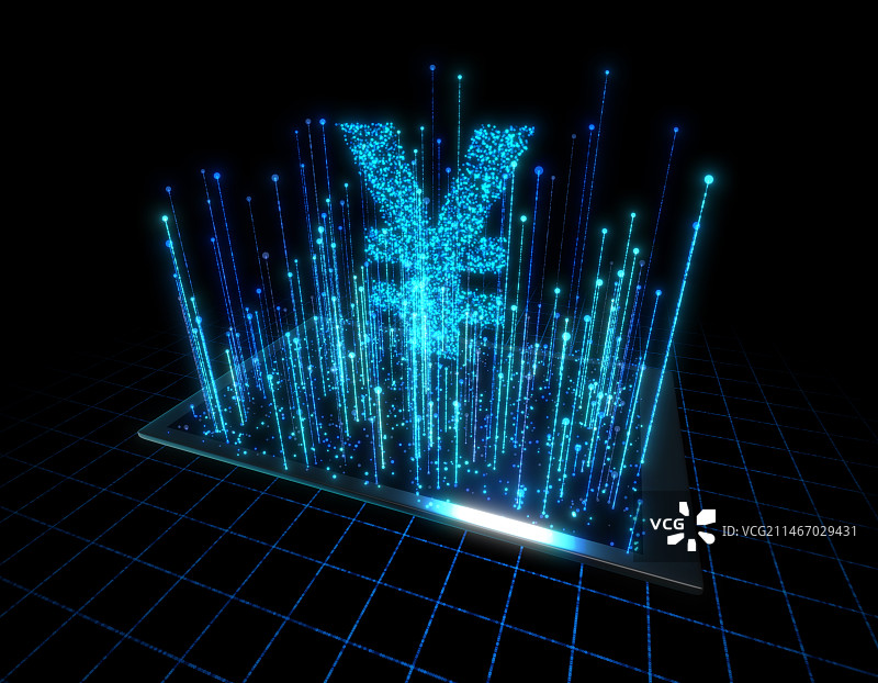 智能数据科技货币人民币符号数据传输图片素材