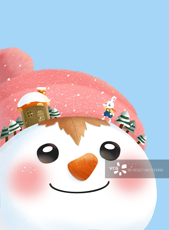 雪孩子故事封面图无字版图片素材