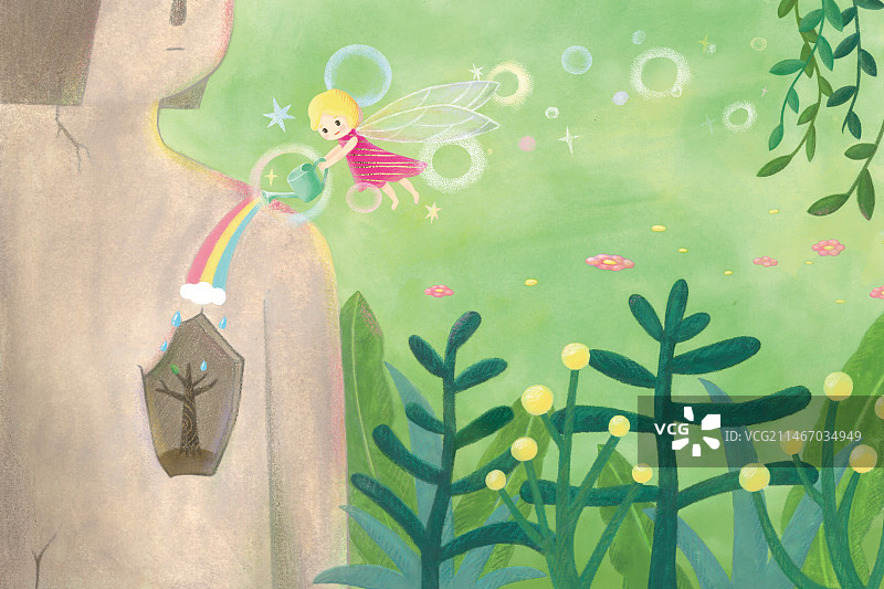 沙漠与绿洲滋润干涸的心灵图片素材