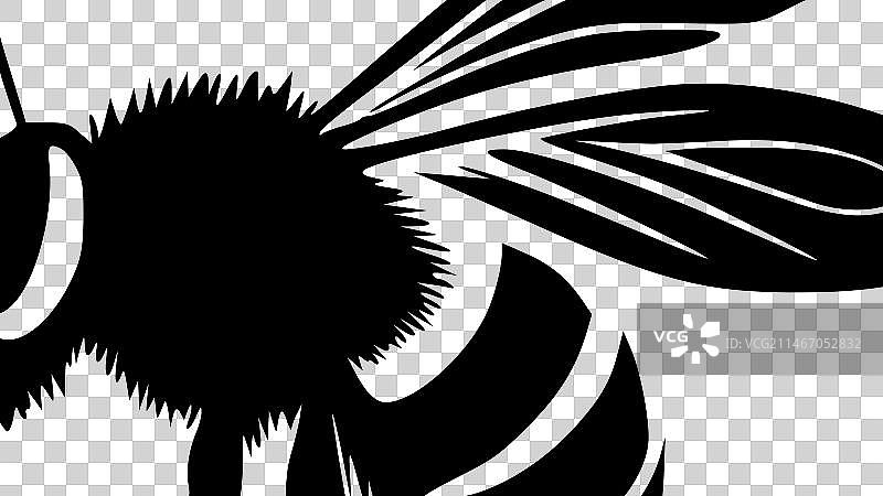 蜜蜂扁平风简约logo图片素材