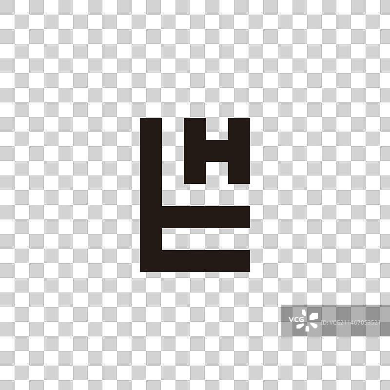 字母TH方形几何简约标志图片素材