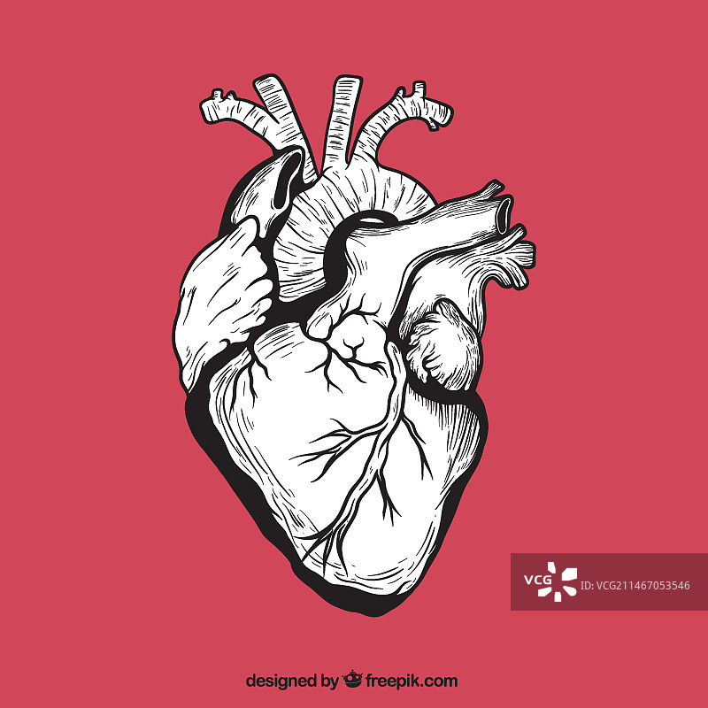 手绘人心图片素材