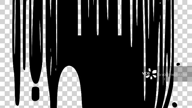 黑白笔触图片素材