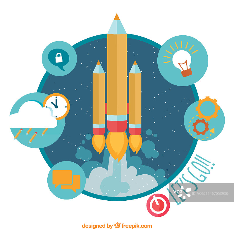 火箭发射信息图图片素材