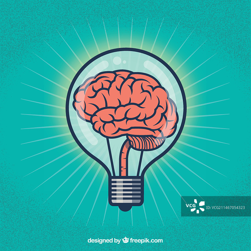 创意大脑插画图片素材