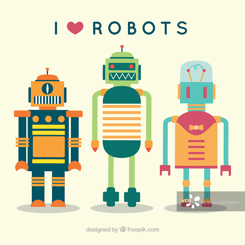 我爱机器人图片素材