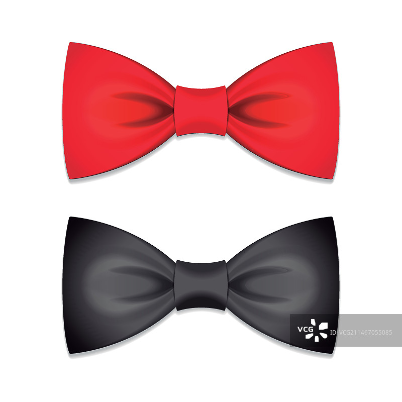 红黑蝴蝶结图片素材