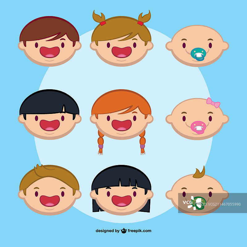 儿童面部特写图片素材