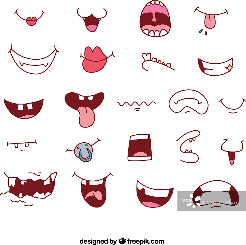 卡通嘴巴合集图片素材