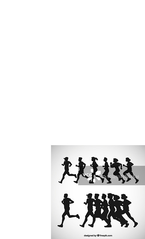 跑步者剪影图片素材