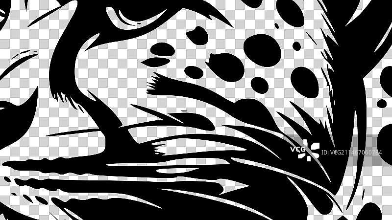 猎豹纹 - 简约剪影图片素材