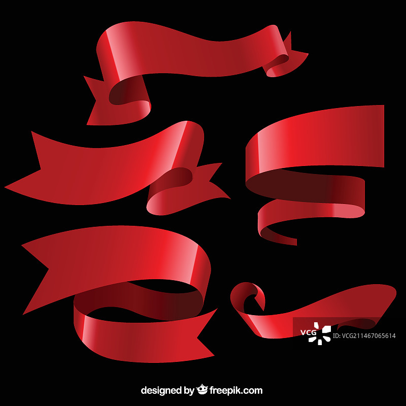 红色丝带图片素材