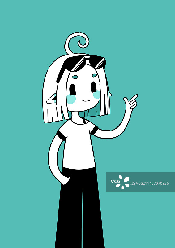 小精灵小怪物女孩装酷图片素材