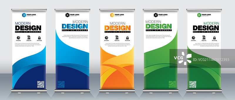 商务活动易拉宝设计图片素材