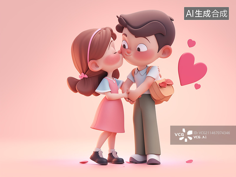 【AI数字艺术】浪漫情人节插画图片素材