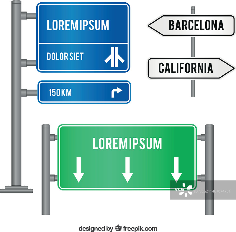 各种交通路标图片素材