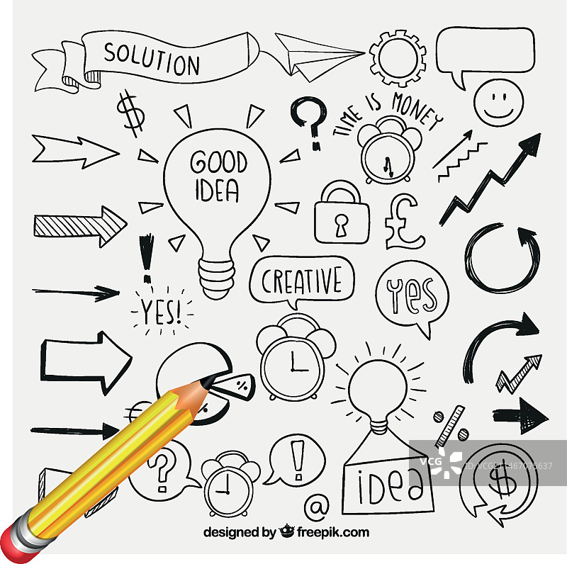 手绘创意元素图片素材