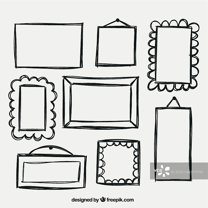 素描边框合集图片素材