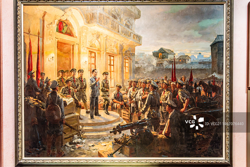 中国人民革命军事博物馆的油画南昌起义图片素材