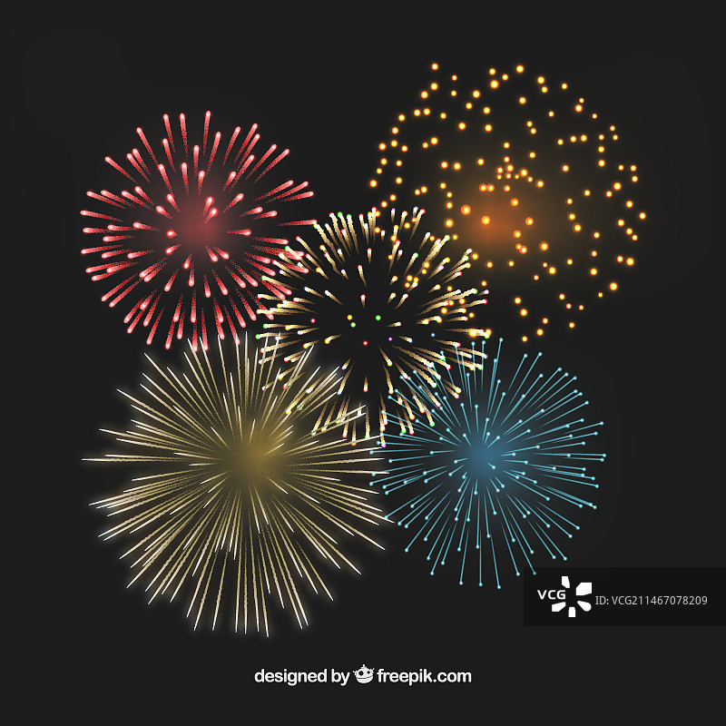 五彩缤纷的烟火图片素材