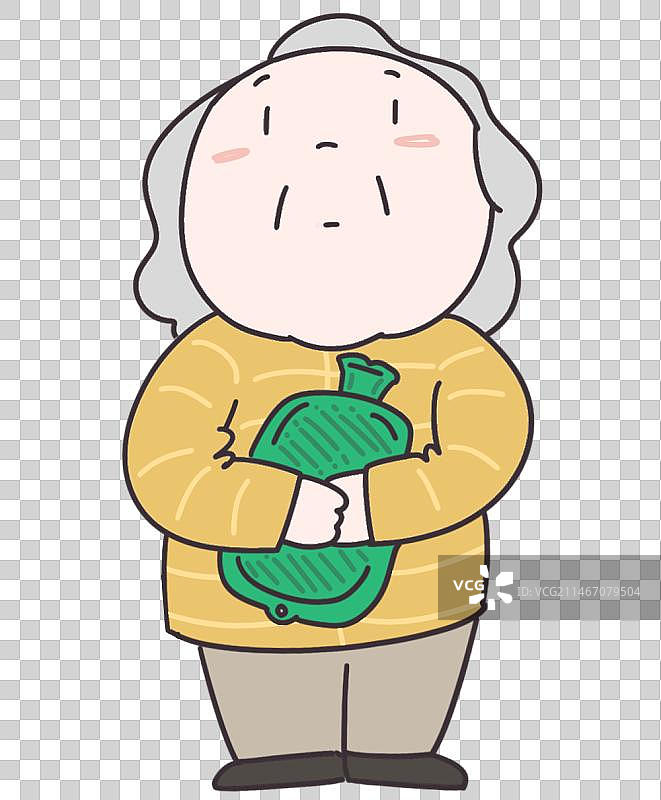 老年人冬日保暖元素图片素材