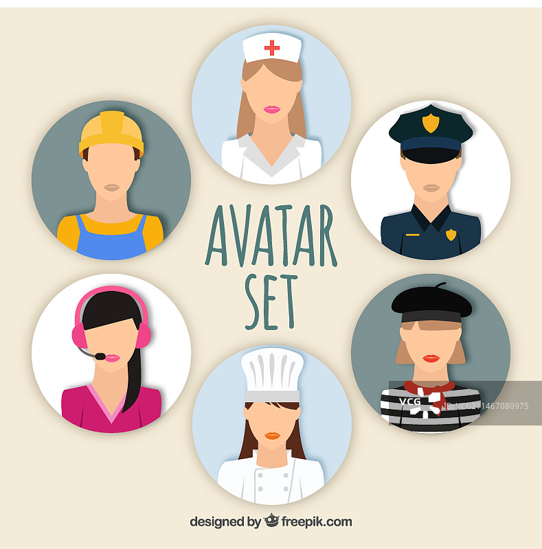 女性头像合集图片素材