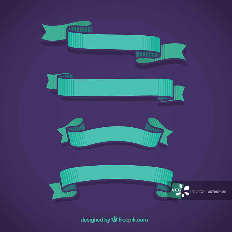 蓝色丝带合集图片素材