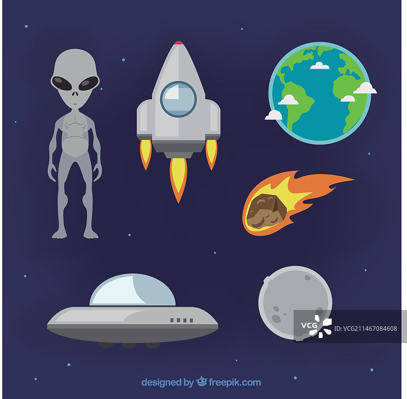 太空元素合集图片素材