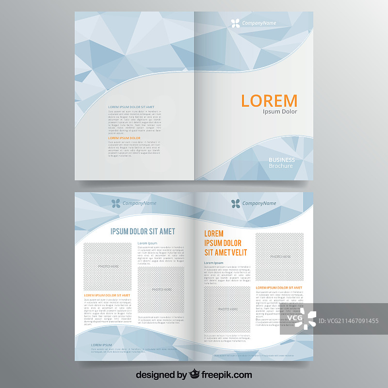 多边形宣传册模板图片素材