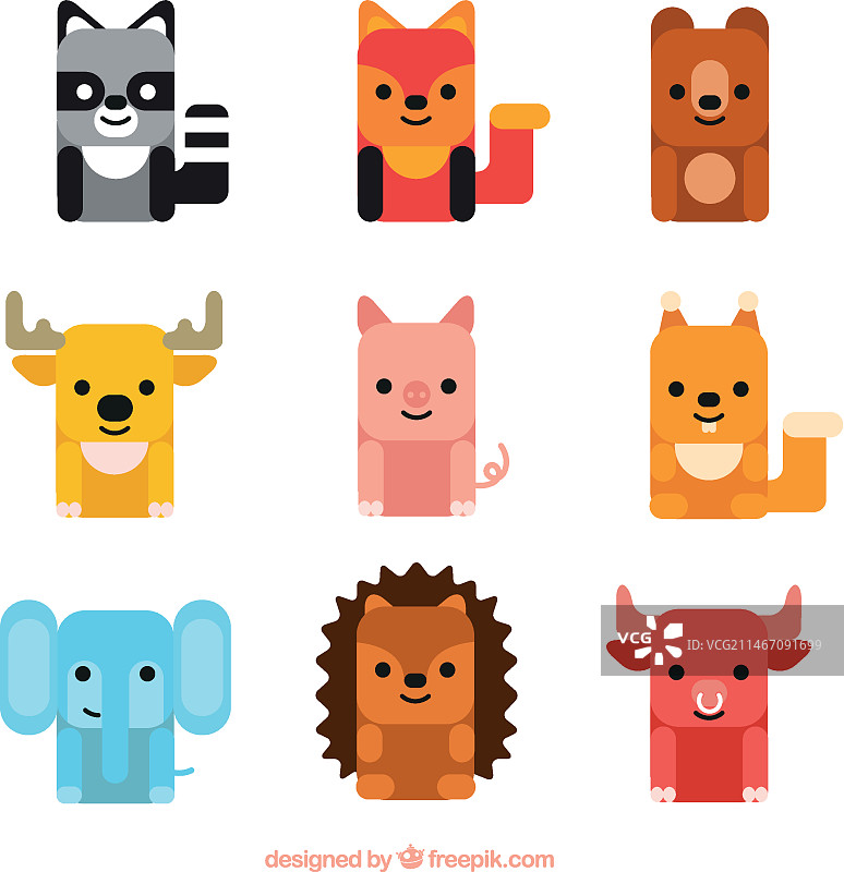 可爱动物合集图片素材