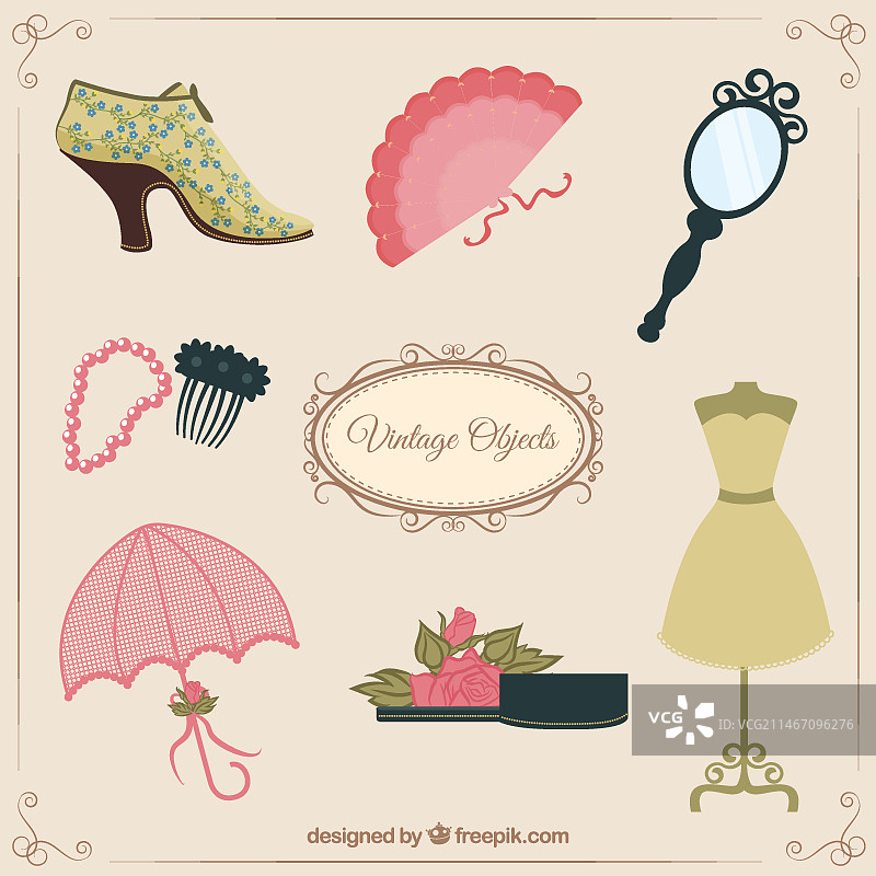 女性复古物品图片素材