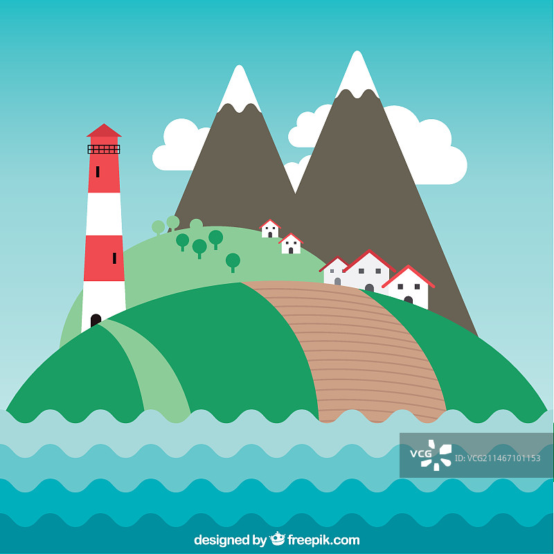 山地海景图片素材