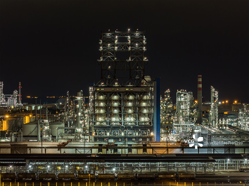 惠州大亚湾石化工业区夜景图片素材