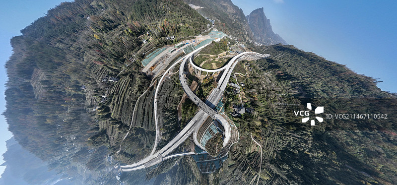 贵州省道真仡佬族苗族自治县，渝湘复线高速武道段洛龙互通风光图片素材