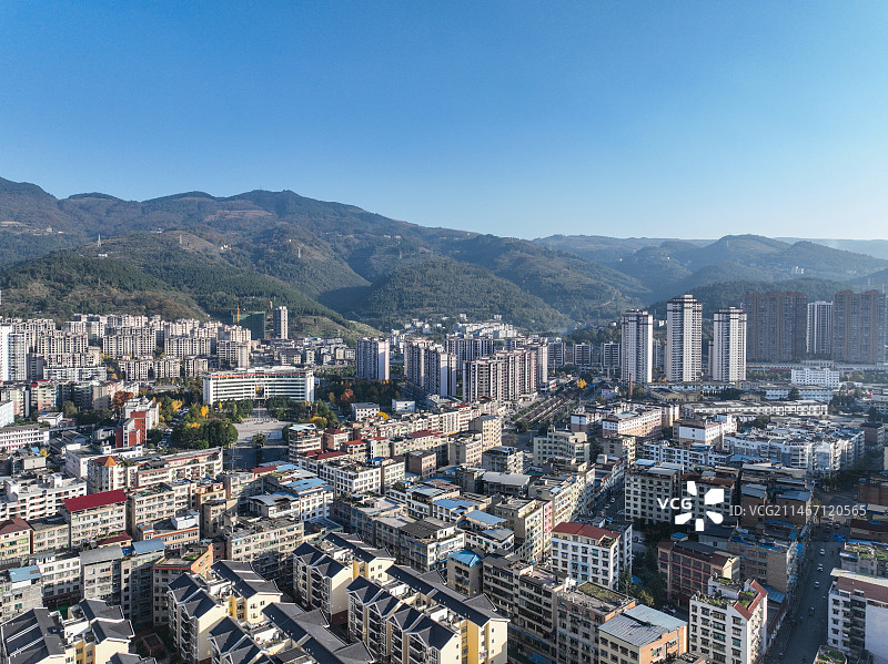 贵州省遵义市道真仡佬族苗族自治县县城风光图片素材