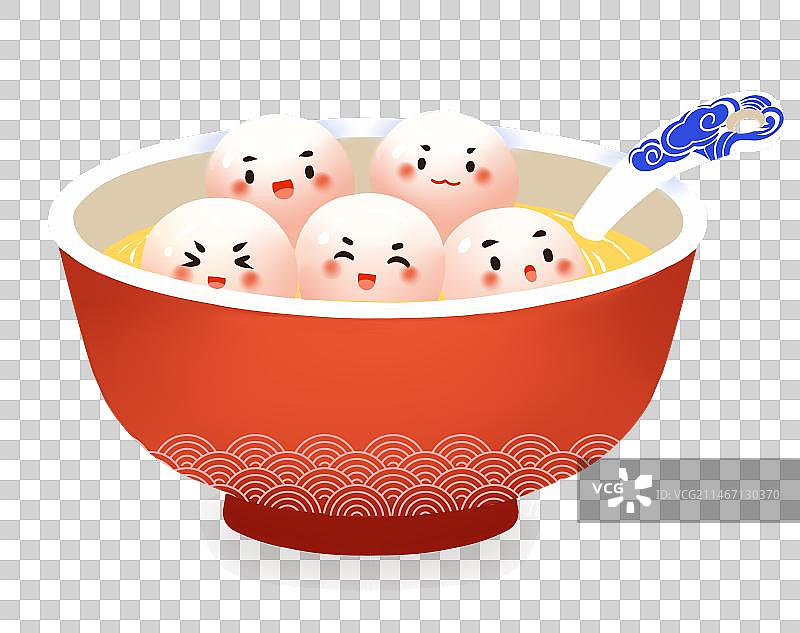 手绘可爱汤圆图片素材