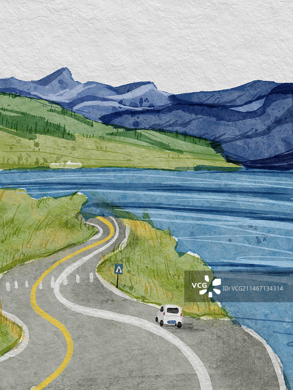 风景插画图片素材