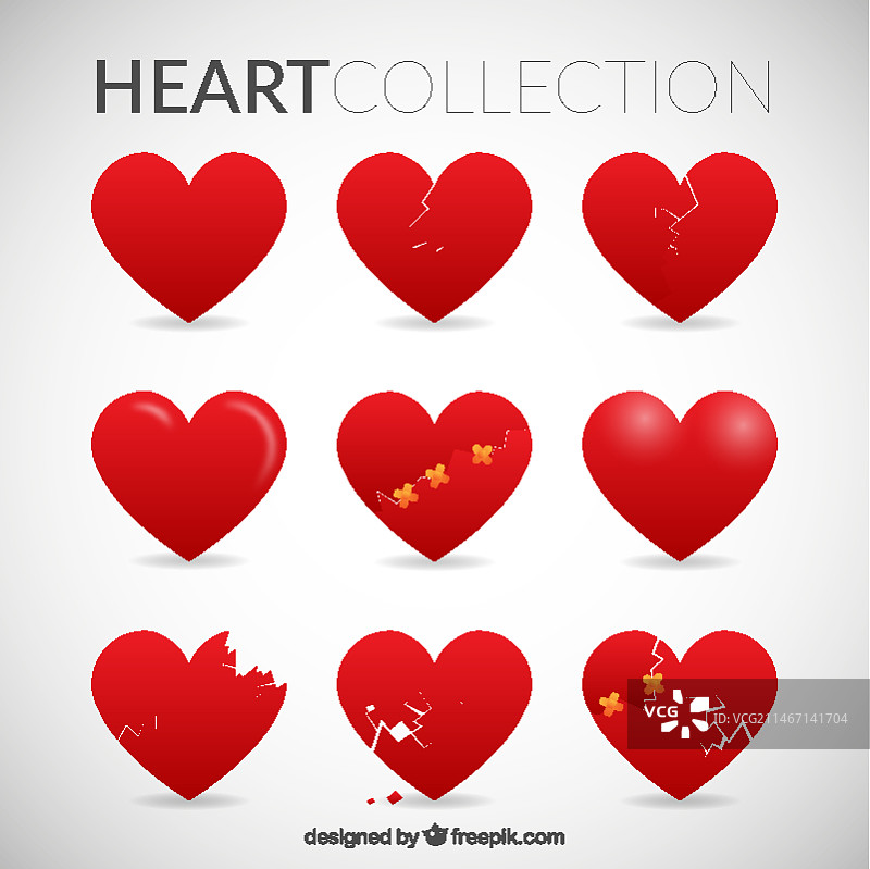 红色心形图案合集图片素材