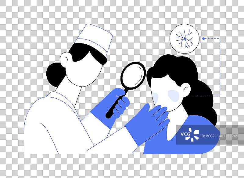 红斑痤疮治疗抽象概念图片素材