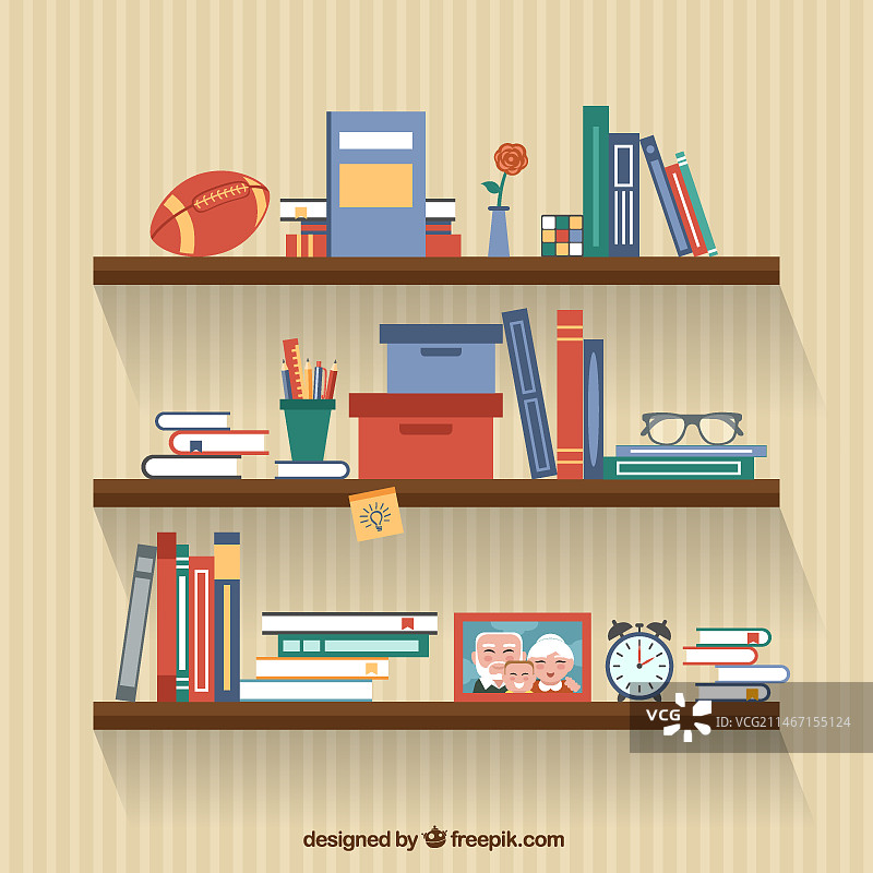 书架上的书图片素材